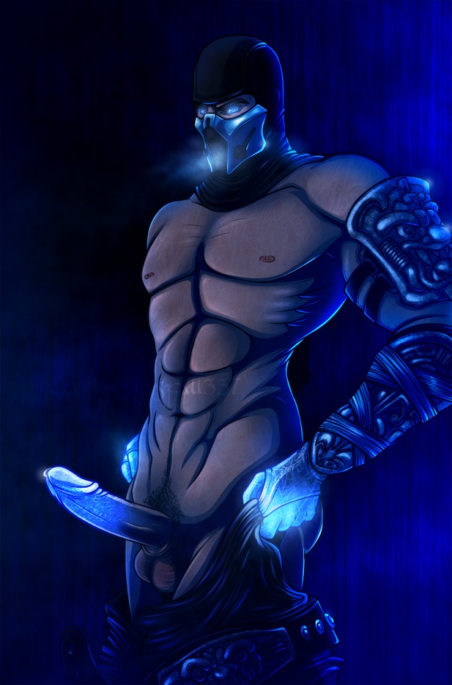 1boy color male male_only mortal_kombat penis rule34 solo sub-zero tagme