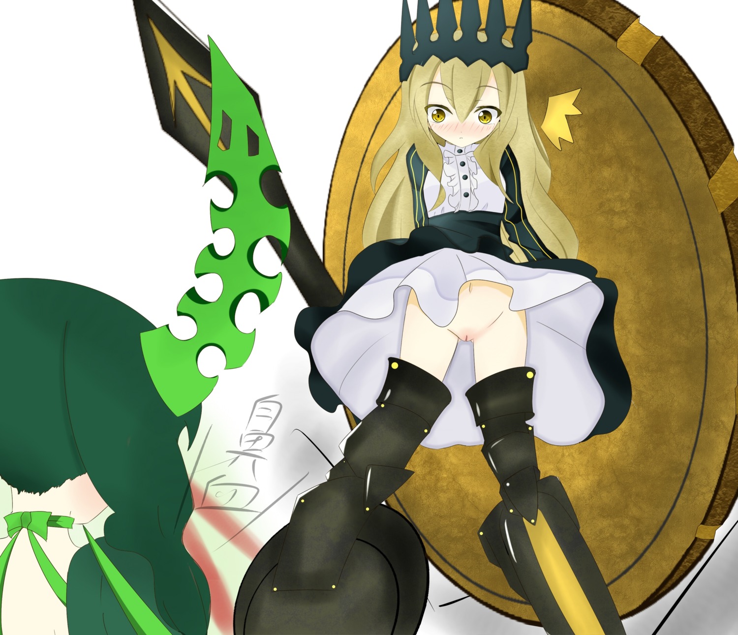 black_rock_shooter chariot_(black_rock_shooter) dead_master female pointy_chin rule34 tagme