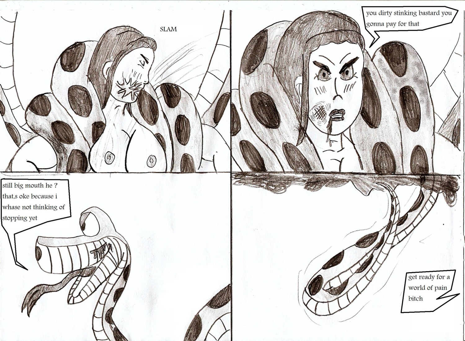 comic disney female jking kaa monochrome nipples rule34 shanti sketch snake the_jungle_book