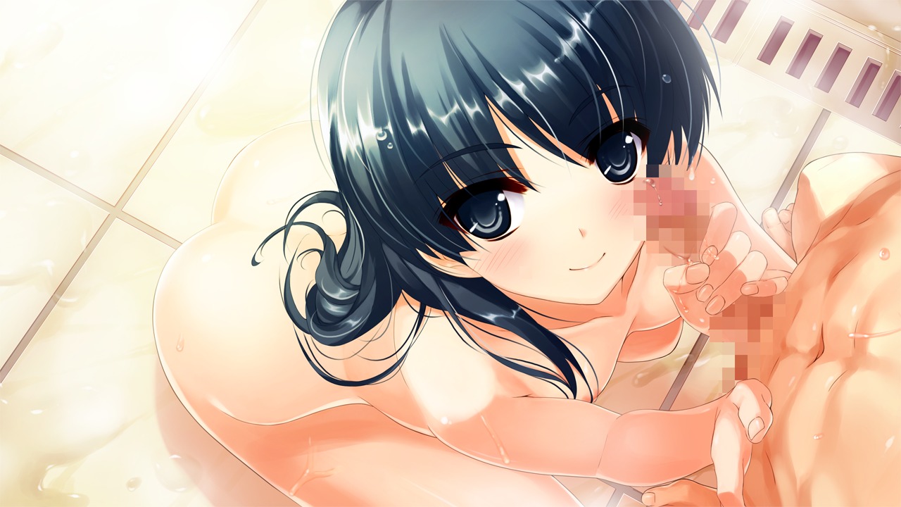 blue_eyes blue_hair blush censored female game_cg hasekura_airi male misaki_kurehito nude penis rule34 ushinawareta_mirai_wo_motomete wet