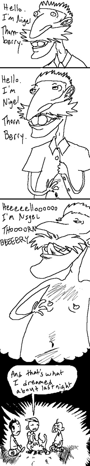 clothing comic male male_only monochrome nigel_thornberry rule34 tagme what wild_thornberrys