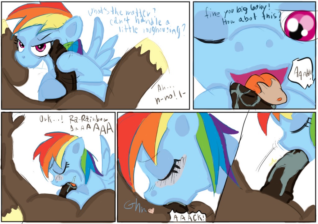 animal_genitalia animal_penis balls blue_body blue_feathers blue_fur comic dialogue dumb-bell_(mlp) duo e621 english_text equid equine equine_genitalia equine_penis erection feathered_wings feathers fellatio female female_penetrated feral friendship_is_magic fur genitals haiku_oezu hair hasbro intraspecies licking male male/female male_penetrating male_penetrating_female mammal multicolored_hair my_little_pony mythological_creature mythological_equine mythology oral oral_penetration pegasus penetration penile penis penis_lick rainbow_dash_(mlp) rainbow_hair sex sweet_hd text tongue tongue_out wings