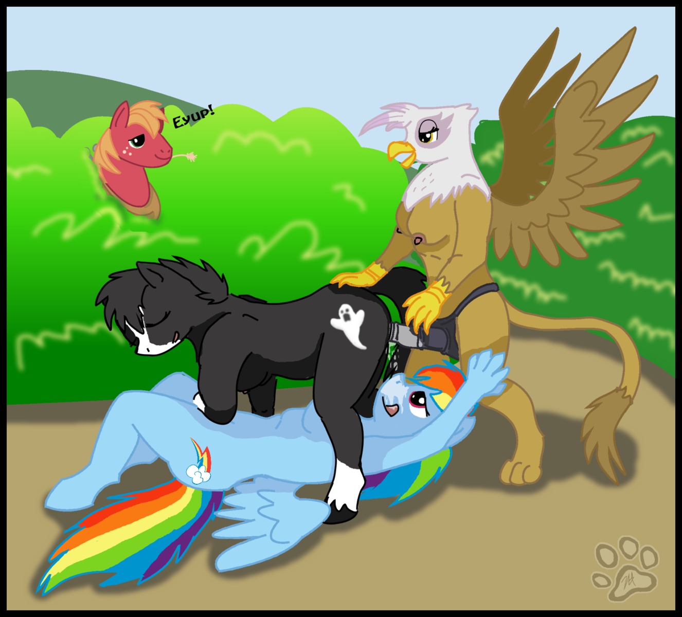 anthro avian big_macintosh_(mlp) earth_pony equine female friendship_is_magic gilda_(mlp) gryphon horse jesslyra male my_little_pony mythological_avian mythological_creature mythological_equine mythology pegasus pony rainbow_dash_(mlp) rule34 smooth_skin