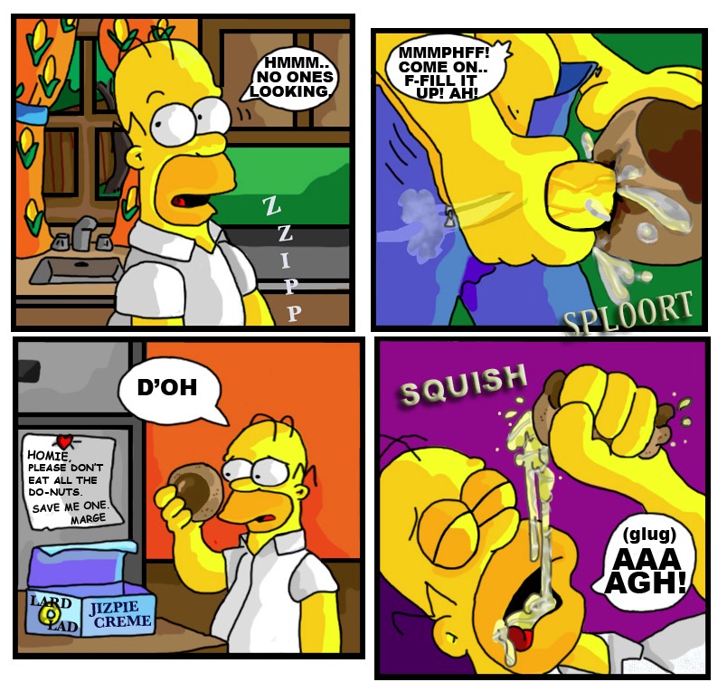 clothes color comic cum donut edit edited food homer_simpson human indoors insertion male male_only necron99 penis rule34 solo tagme the_simpsons