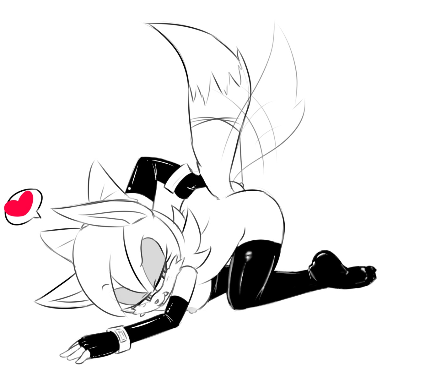 anthro archie_comics breasts canid canine digital_drawing_(artwork) digital_media_(artwork) e621 fangs female fiona_fox fox heart_symbol hi_res mammal monochrome nude open_mouth sega side_boob simple_background solo sonic_the_hedgehog_(archie) sonic_the_hedgehog_(comics) sonic_the_hedgehog_(series) tail tail_motion tailwag teeth tenshigarden white_background