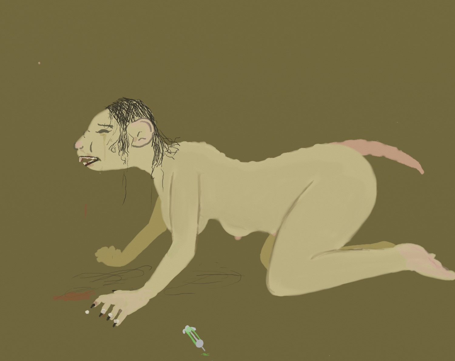 4_breasts 6_breasts anthro breasts e621 female hi_res mammal multi_breast murid murine nipples pain rat rodent solo supernumerary_breasts syringe tail transformation unknown_artist