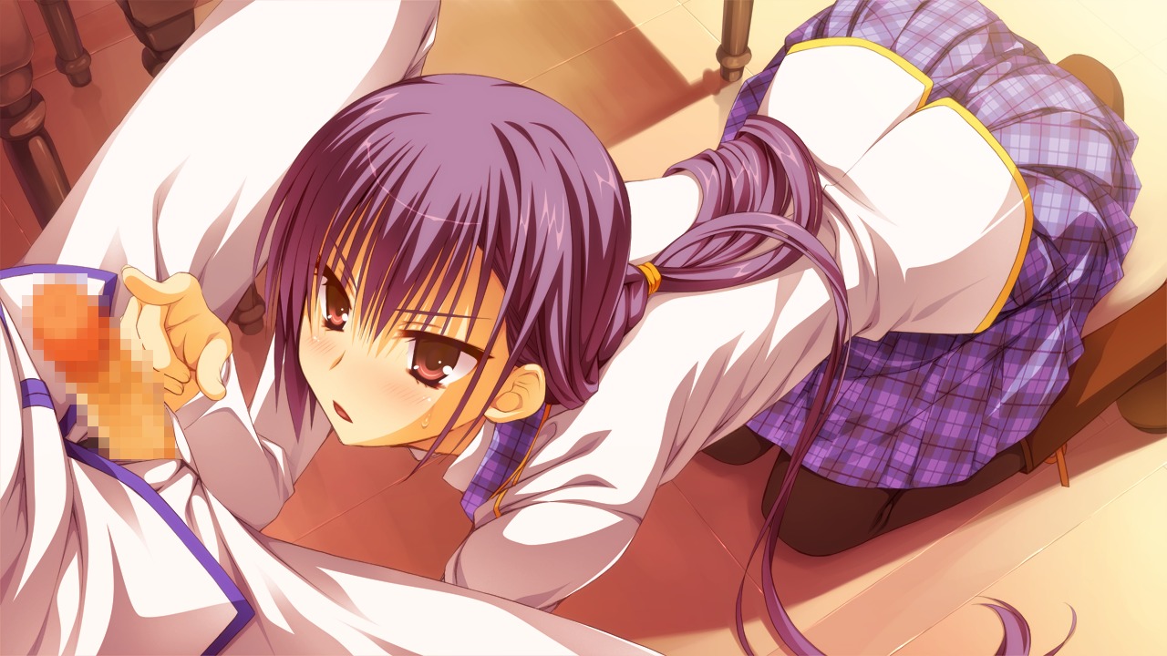 blue_hair censored female game_cg male muririn nagamitsu_maya noble_works penis rule34 seifuku