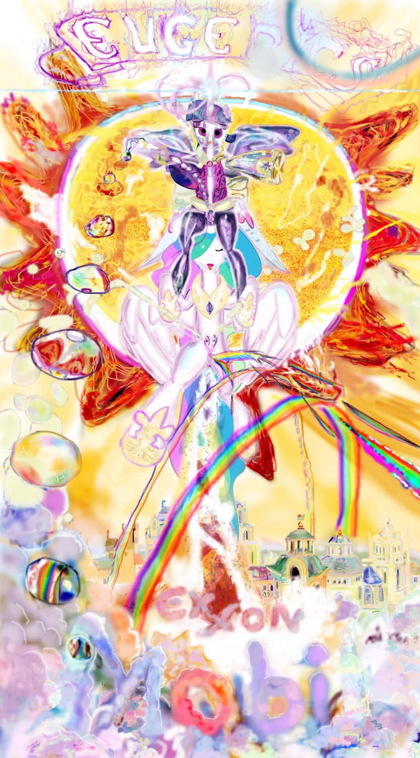 2013 absurd_res duo e621 english_text equid equine feathered_wings feathers female friendship_is_magic fur hair hasbro hi_res horn huge_filesize magic mammal multicolored_hair my_little_pony mythological_creature mythological_equine mythology penetration princess princess_celestia_(mlp) purple_body purple_eyes purple_feathers purple_fur purple_hair pyramidbread royalty teats text twilight_sparkle_(mlp) two_tone_hair white_body white_feathers winged_unicorn wings