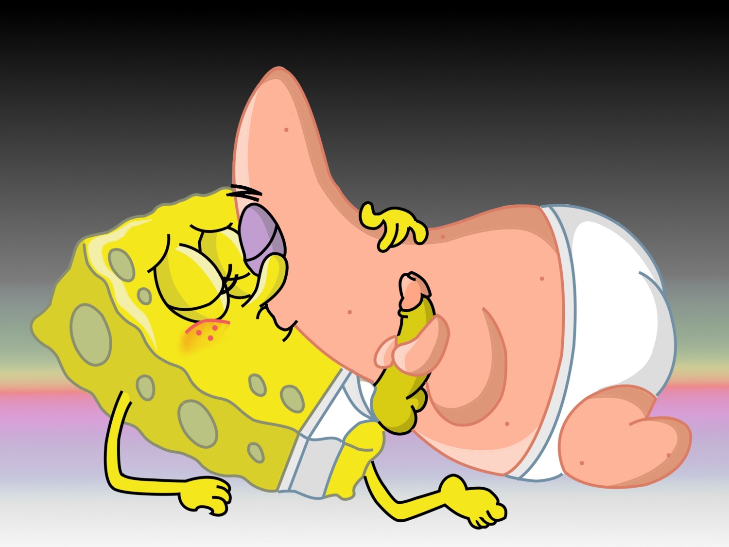 2boys anthro anthro_on_anthro aplysina_fistularis balls blush closed_eyes clothing duo echinoderm erection furry furry_male furry_only gay hand_on_penis interspecies kiss lying_on_back male male/male male_only marine mostly_nude multiple_males nickelodeon patrick_star penis pink_body rule34 sea_sponge smooth_skin spongebob_squarepants spongebob_squarepants_(character) starfish tagme yaoi yece yellow_body