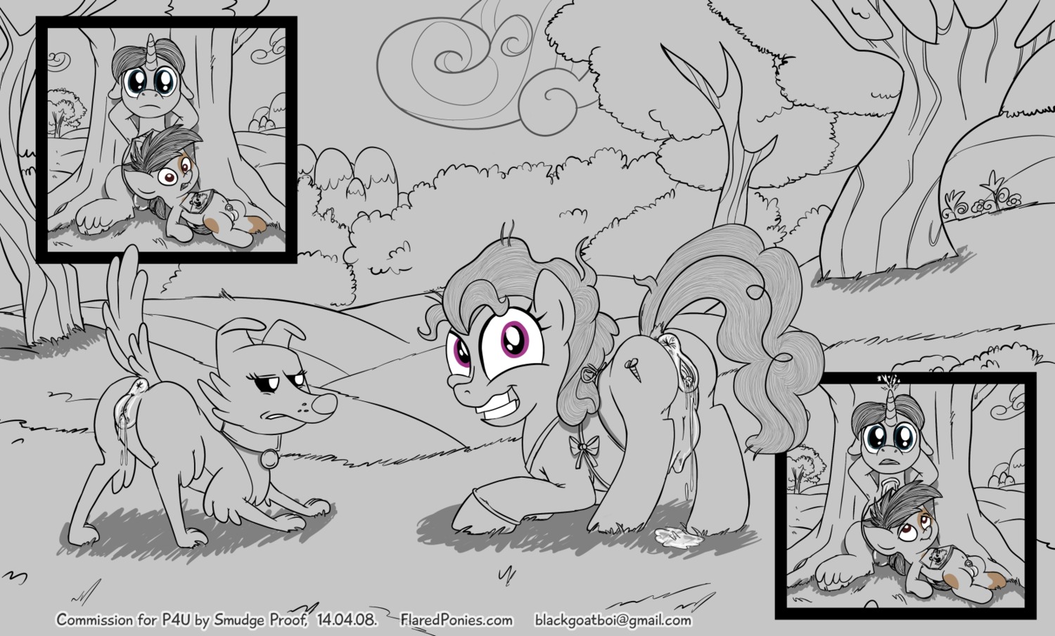 anus balls bodily_fluids canid canine canis digital_drawing_(artwork) digital_media_(artwork) domestic_dog e621 earth_pony english_text equid equine fan_character female feral friendship_is_magic genital_fluids genitals group hasbro hi_res horn horse in_heat male mammal my_little_pony mythological_creature mythological_equine mythology penis pipsqueak_(mlp) pony presenting screw_loose_(mlp) smudge_proof teats text thunder_ring unicorn url vaginal_fluids vivarium vulva winona_(mlp) young zoo_(facility)