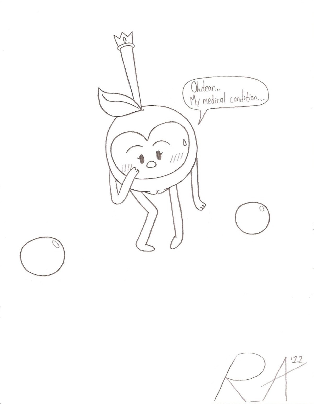 adventure_time black_and_white blush crown female leaf princess pussy random_anon rule34 sketch solo sweat wildberry_princess
