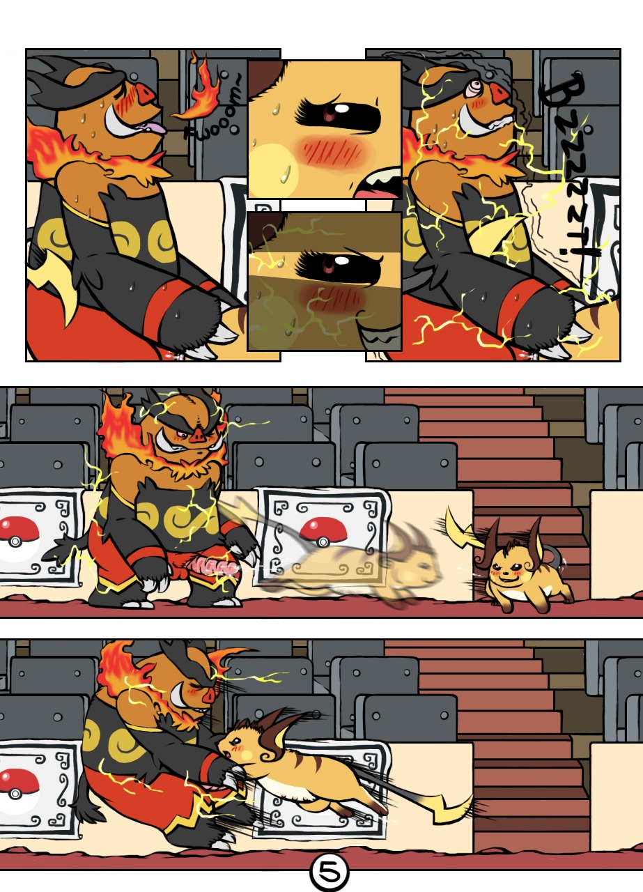 after_sex anthro balls blush comic dominant duo e621 emboar erection female female_penetrated fire generation_1_pokemon generation_5_pokemon genitals hi_res larger_dom male male/female male_penetrating male_penetrating_female mammal nintendo penetration penile penile_penetration penis penis_in_vagina pokemon pokemon_(species) raichu rathmutatio rodent sex size_difference tail vaginal vaginal_penetration