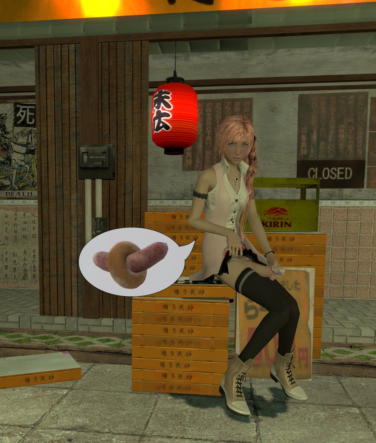 3d artist_request final_fantasy final_fantasy_xiii futanari garry's_mod human intersex rule34 serah_farron solo tagme