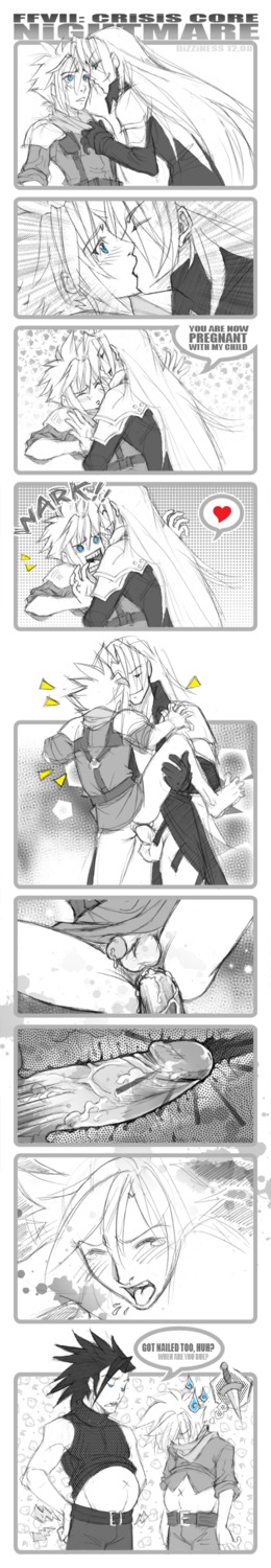 3boys anal_sex ass boy_rape buggery clothed_sex clothing cloud_strife comic dizziness female final_fantasy final_fantasy_vii forced forced_anal forced_impregnation forced_male_pregnancy forced_yaoi gay greyscale highres human impregnation long_image male male/male male_only male_pregnancy male_rape_victim monochrome mpreg multiple_boys multiple_males parody penile_penetration penis penis_in_ass pregnancy pregnant pregnant_male pussy rape rule34 sephiroth tall_image uncensored vaginal vaginal_penetration yaoi zack_fair