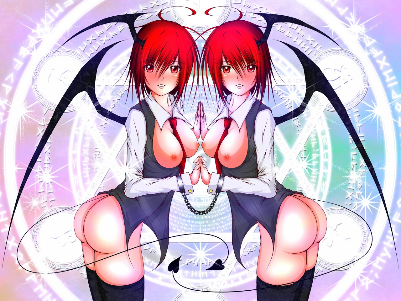 demon female head_wings koakuma rule34 succubus tagme touhou
