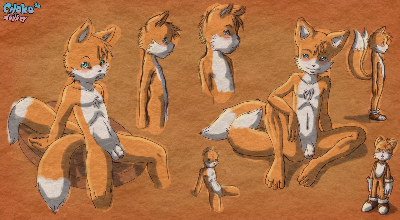 anthro barefoot canine chokodonkey fox fur male male_only mammal nude penis rule34 sitting solo sonic_(series) standing tagme tail tails tails_the_fox