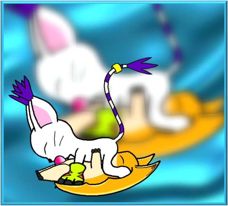 69_position angelgatomon_(artist) anthro bandai_namco border cunnilingus digimon digimon_(species) duo e621 ear_tuft erection eyes_closed felid fellatio female fur gatomon genitals head_wings male male/female mammal membrane_(anatomy) membranous_wings nude oral patamon penile penis sex tail tuft unusual_wing_placement vaginal whiskers white_body white_border white_fur wings