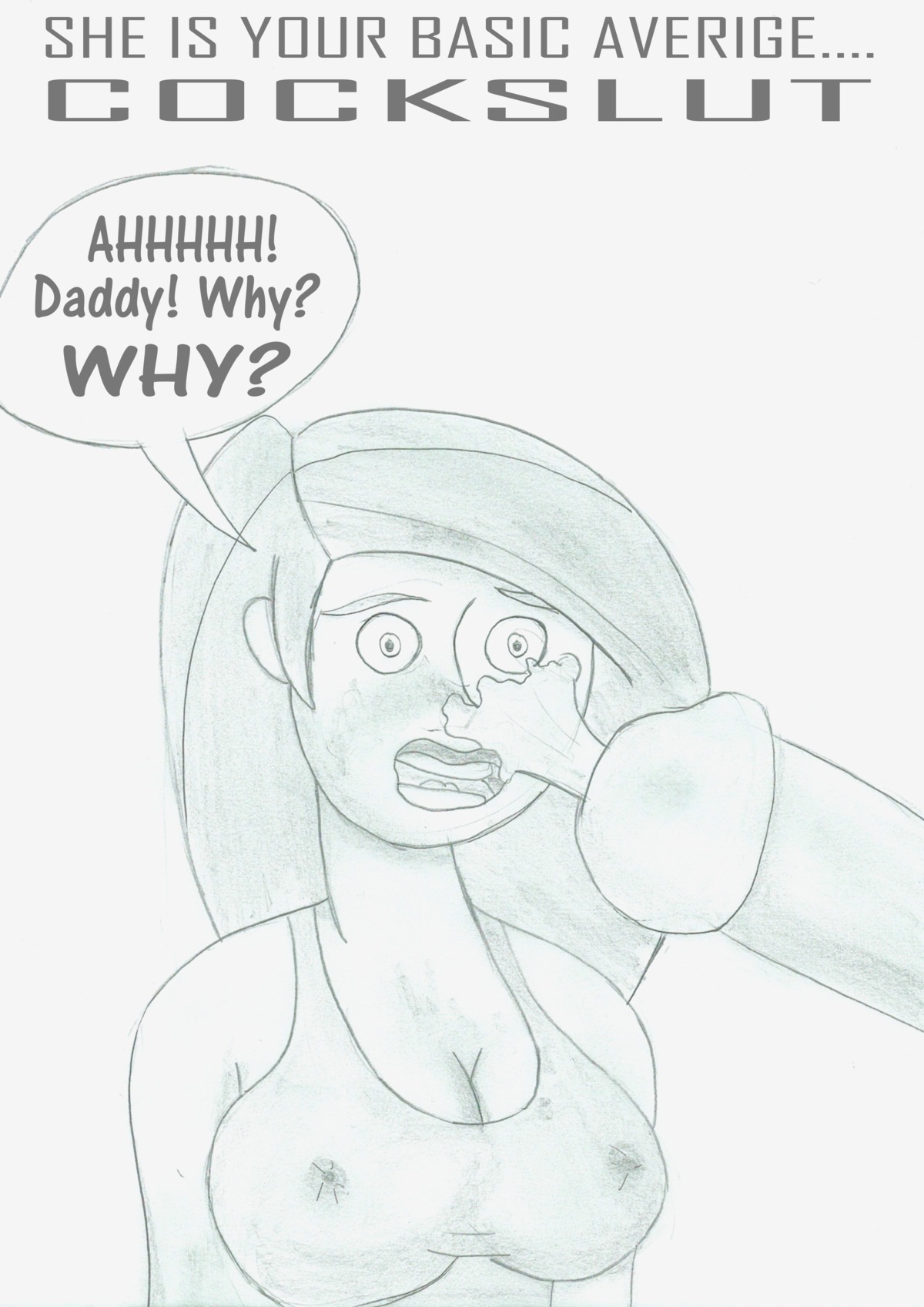 disney facial female human kim_possible kimberly_ann_possible male monochrome penis rule34 straight straight_hair tagme