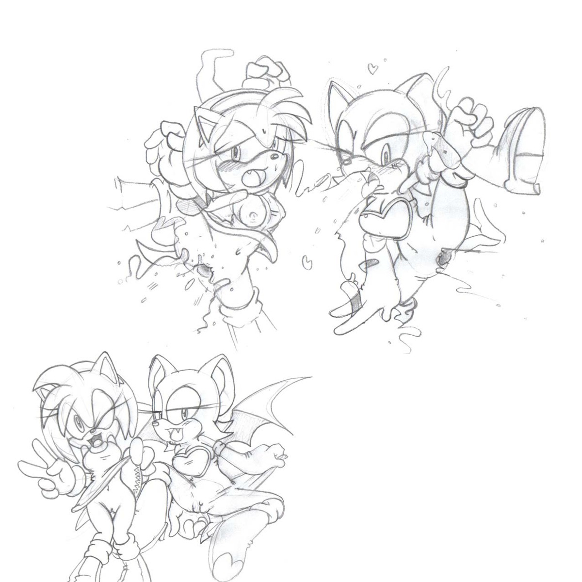 amy_rose anthro auntymoira bat breasts chaos_(sonic) female fur furry hedgehog male medium_breasts monochrome nipples purity rape rouge_the_bat rule34 short_hair simple_background sonic_(series) straight tentacle traditional_media uncensored white_background