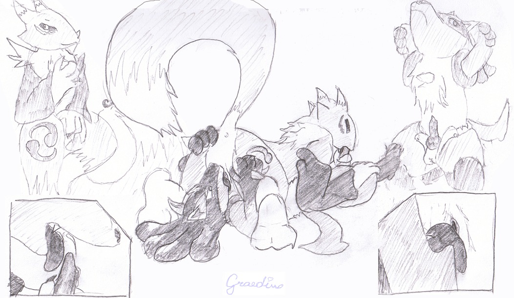 anthro canine crossover digimon digimon_(species) female lucario monster_boy pokemon pokemon_(species) renamon rule34