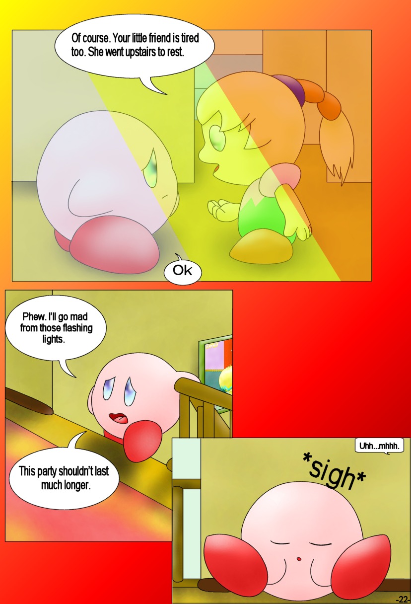 closed_eyes comic curby dialogue english_text female fumu_(kirby) kirby kirby:_right_back_at_ya! kirby_(series) male nintendo open_mouth rule34 text tiff_(kirby)