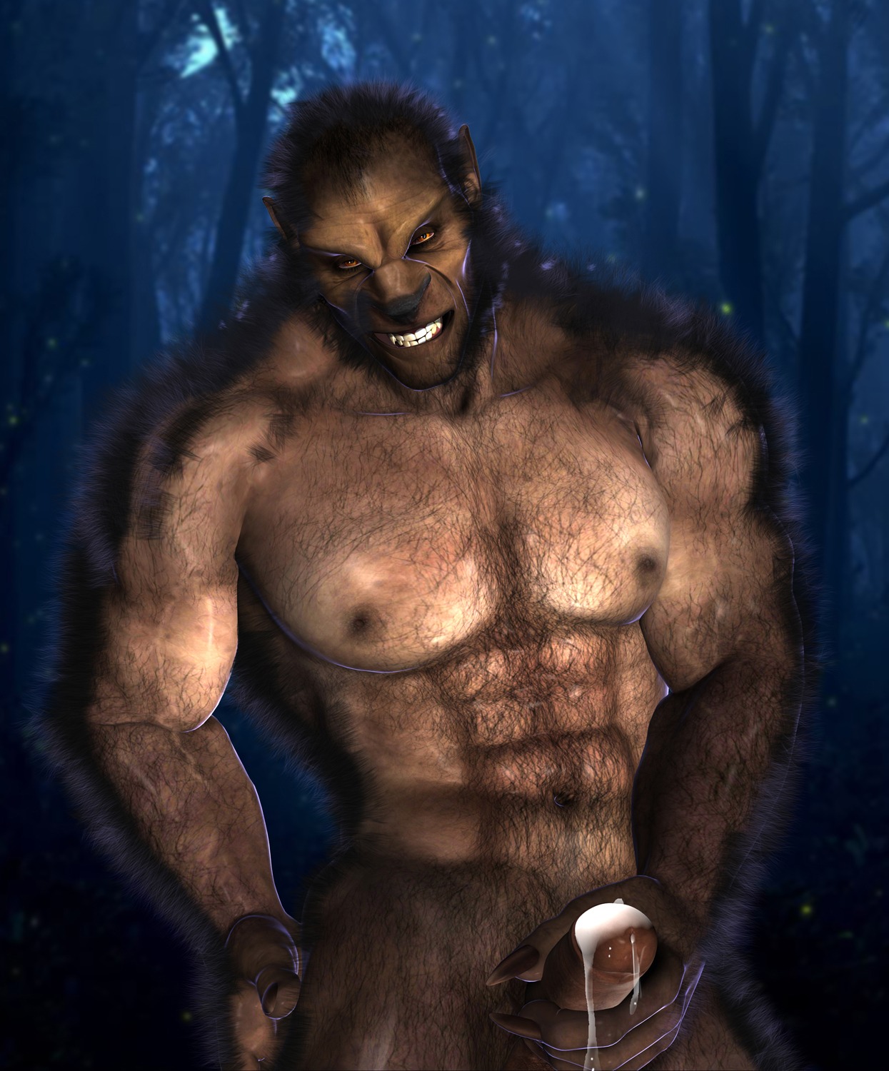 3d_(artwork) abs biceps bodily_fluids canid canine cum digital_media_(artwork) e621 erection genital_fluids genitals hairy hi_res humanoid_genitalia humanoid_penis kupopo male mammal masturbation muscular muscular_male mythological_canine mythological_creature mythology nipples orgasm pecs penile penile_masturbation penis solo vein werecanid werecanine werecreature werewolf