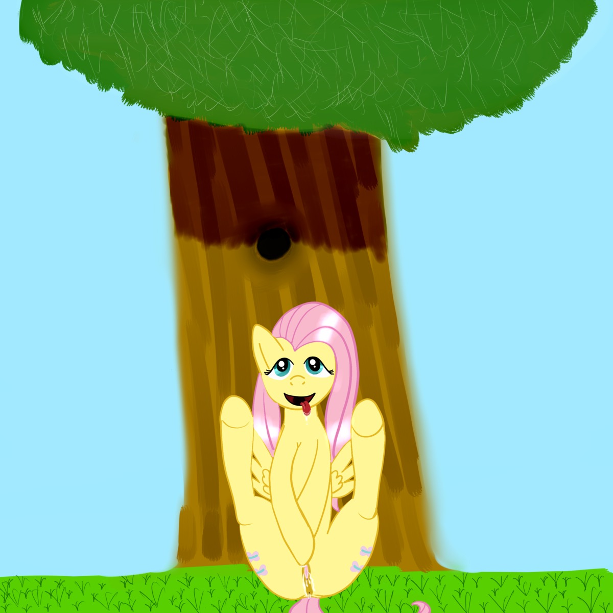 equine female feral fluttershy_(mlp) friendship_is_magic hasbro horse my_little_pony mythological_creature mythological_equine mythology pegasus pony rule34 smooth_skin tagme