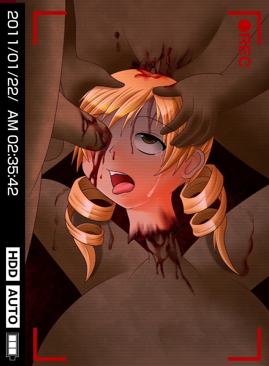 1girls 3boys blood brain_fuck camera_view corpse death decapitation eye_fucking eye_penetration female female_death gore group_sex guro mahou_shoujo_madoka_magica male male/female neck_fucking necrophilia penis puella_magi_madoka_magica reverse_blowjob rule34 severed_head skull_fucking tears throat_fuck tomoe_mami unknown_artist young