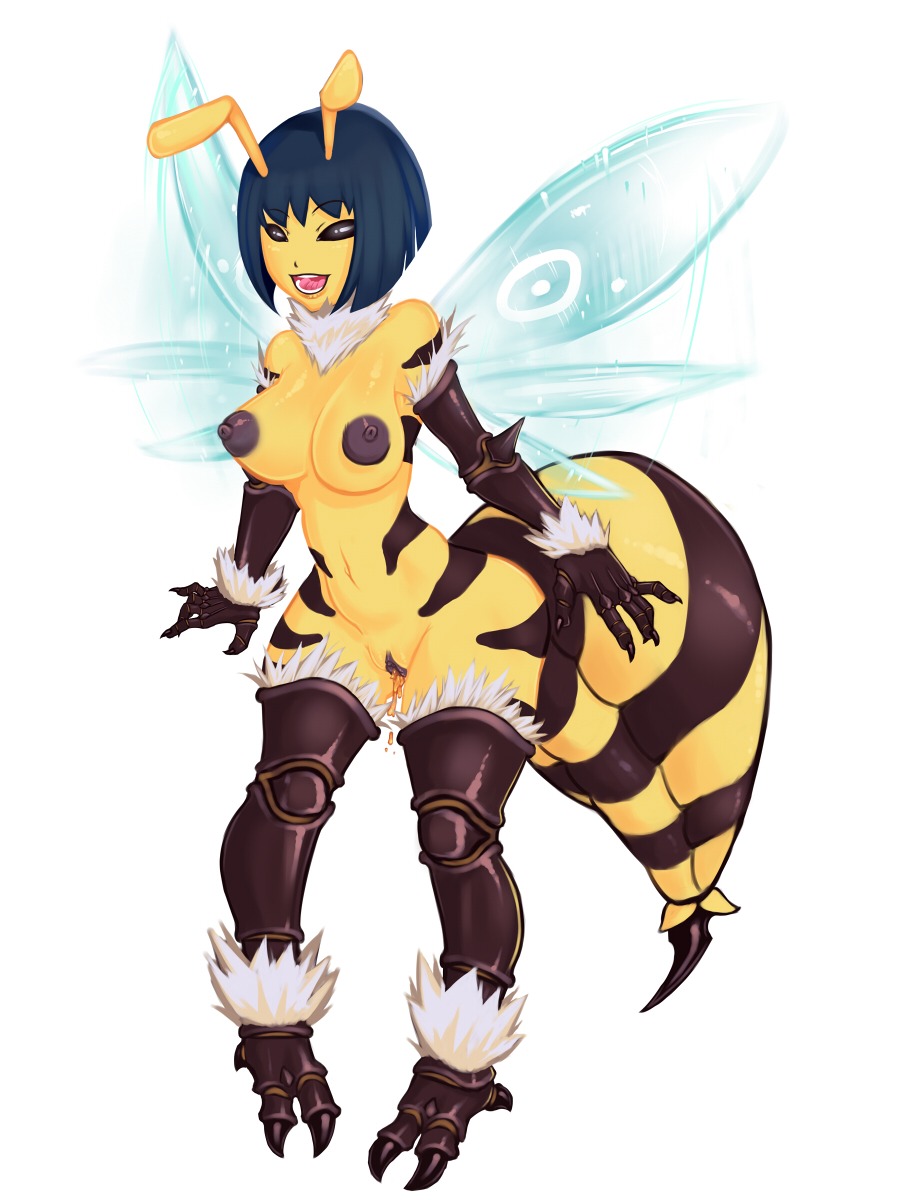 2013 3:4 animal_humanoid antennae_(anatomy) arthropod arthropod_abdomen arthropod_humanoid bee black_eyes bodily_fluids colored_pussy_juice corruption_of_champions e621 exoskeleton female flavored_pussy_juice food genital_fluids genitals hi_res honey_(food) honey_pussy_juice humanoid hymenopteran insect insect_wings nipples nude purple_nipples solo stinger unusual_bodily_fluids unusual_genital_fluids unusual_vaginal_fluids vaginal_fluids vulva wings yellow_body yellow_skin yoh-sl