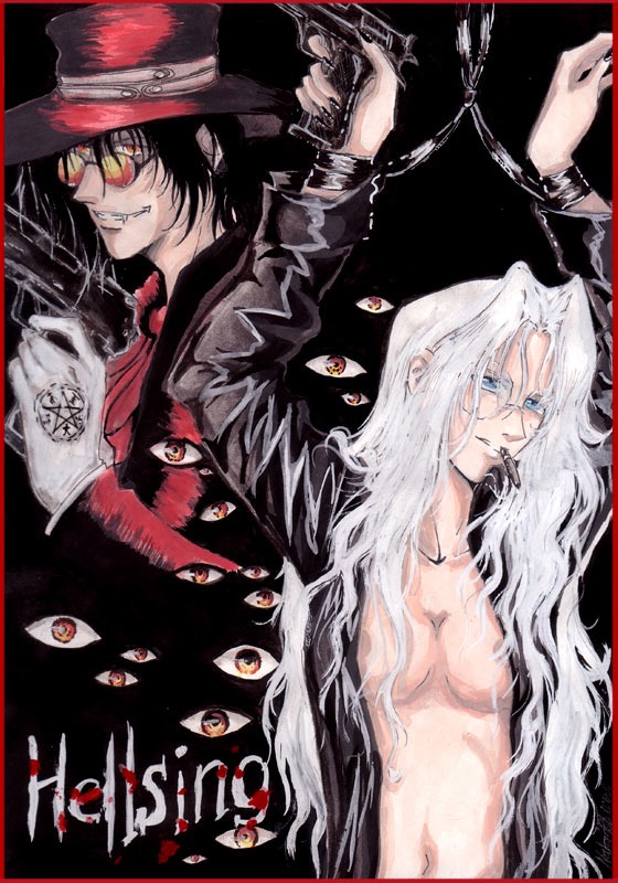 1boy alucard_(hellsing) female hellsing integra_hellsing male rule34 tagme
