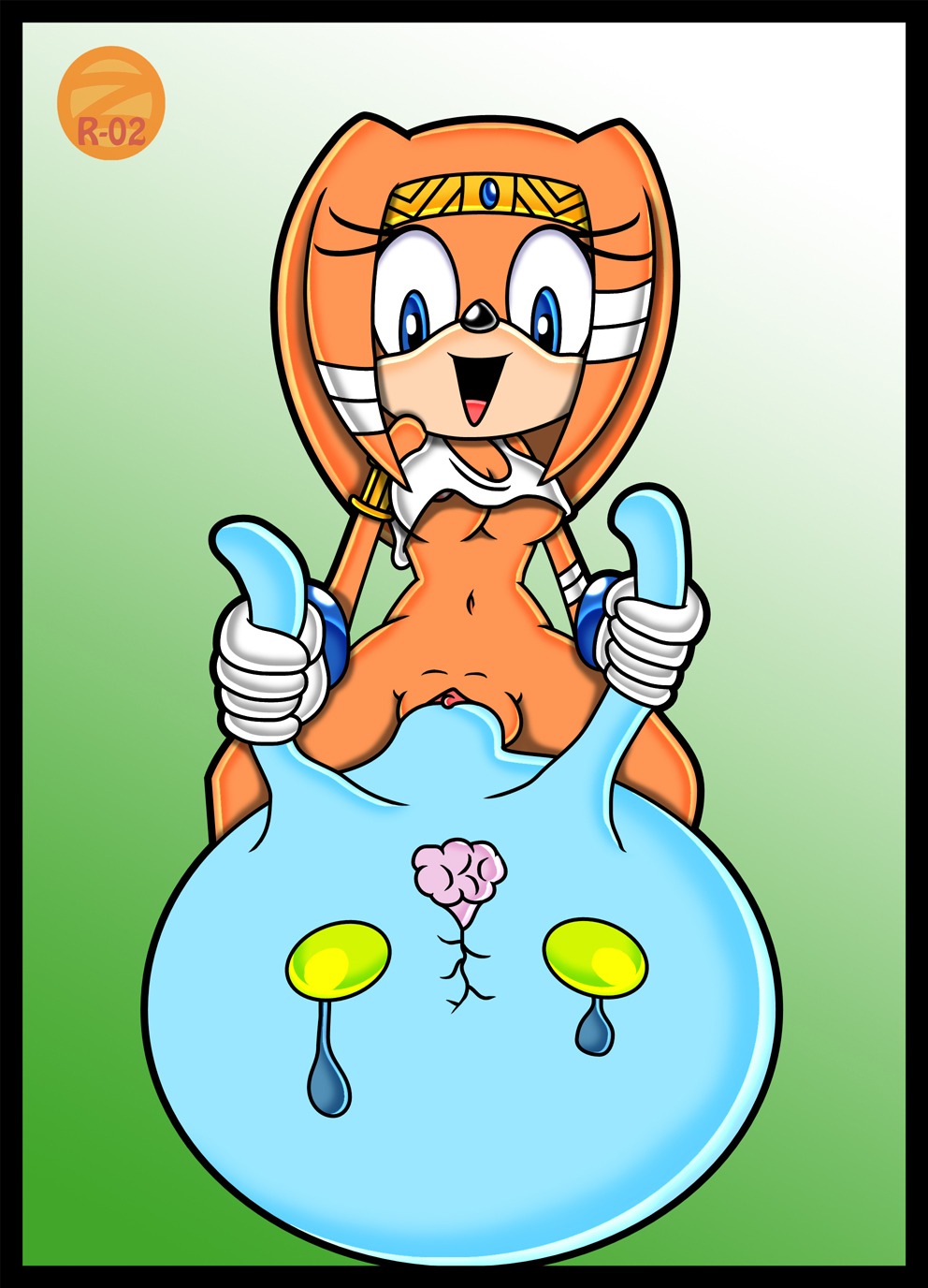 2d anthro blue_eyes breasts chaos_(sonic) clothed echidna female furry happy mobian mobian_(species) mobian_echidna orange_fur pussy rule34 sega sex sonic_(series) sonic_adventure sonic_the_hedgehog_(series) tagme tikal_the_echidna zetar02