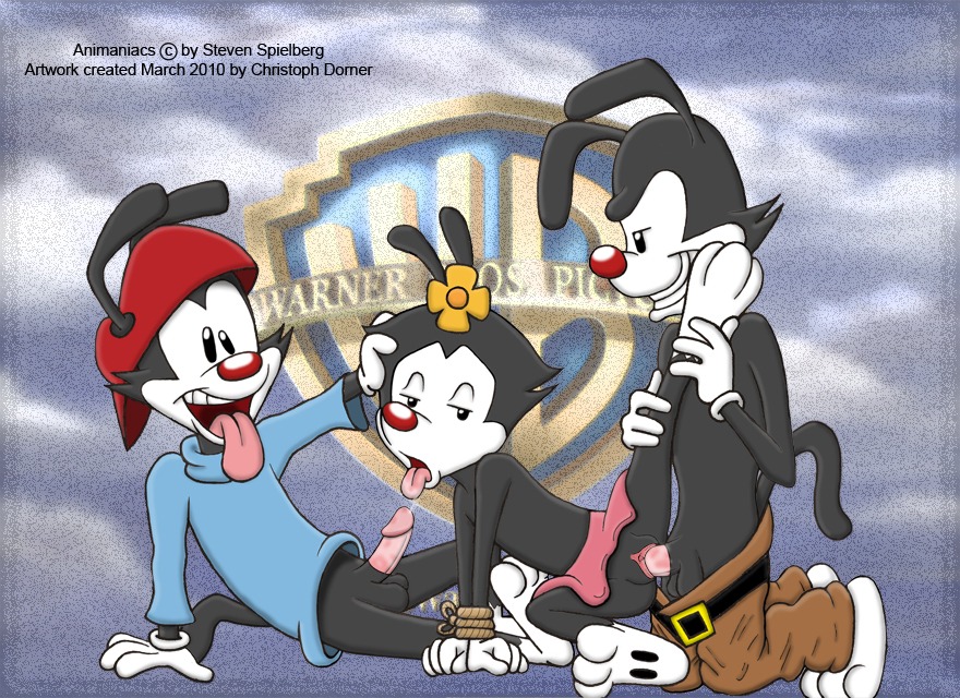 2010 animaniacs bottomless brothers_and_sister clothes color cum dot_warner female hat insertion male multiple_males nude penis red_nose rule34 sex side_view straight tagme topless wakko_warner yakko_warner
