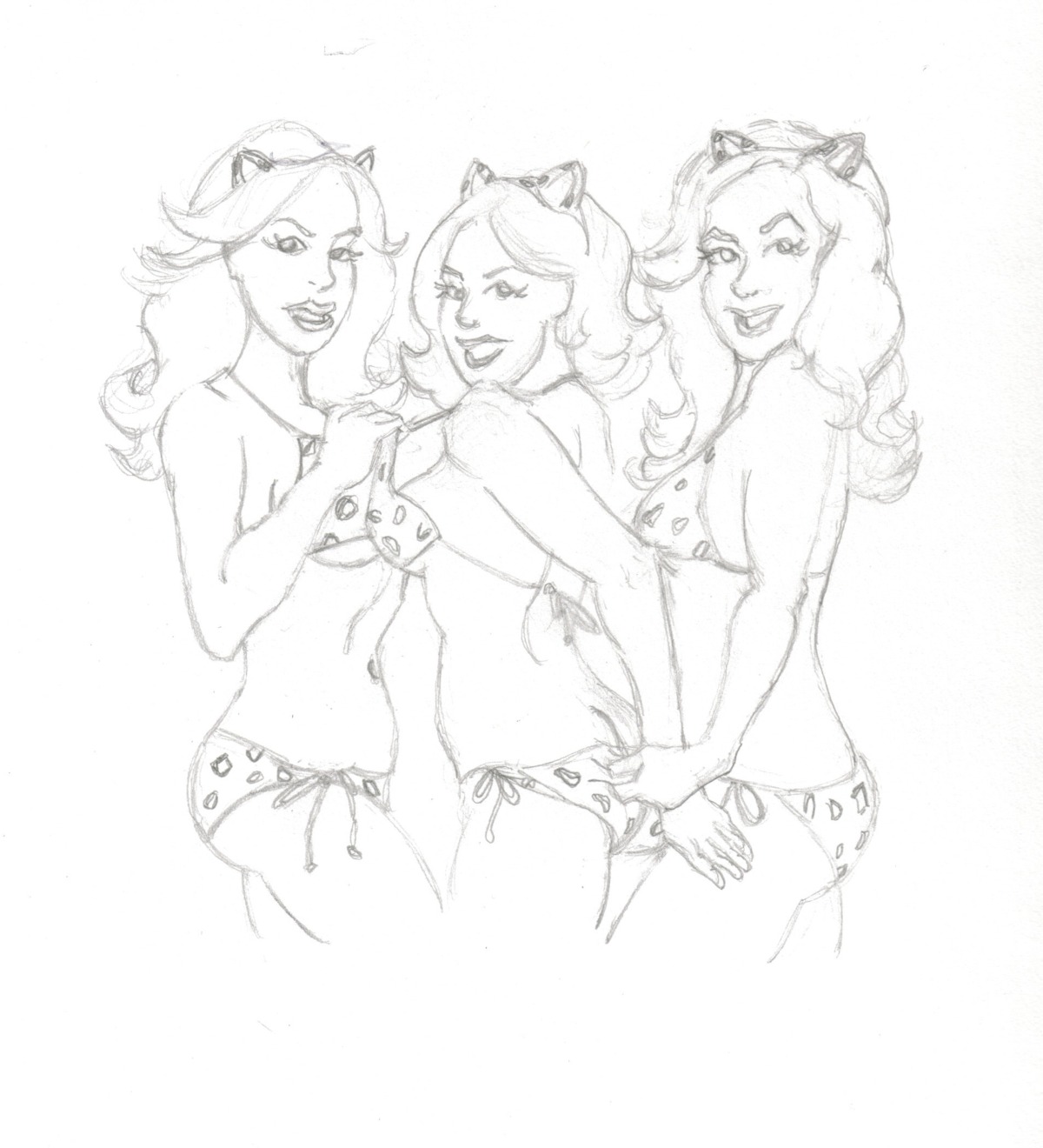 archie_comics female hanna-barbera josie_and_the_pussycats josie_mcoy melody_valentine monochrome rough_sketch rule34 tagme valerie_brown