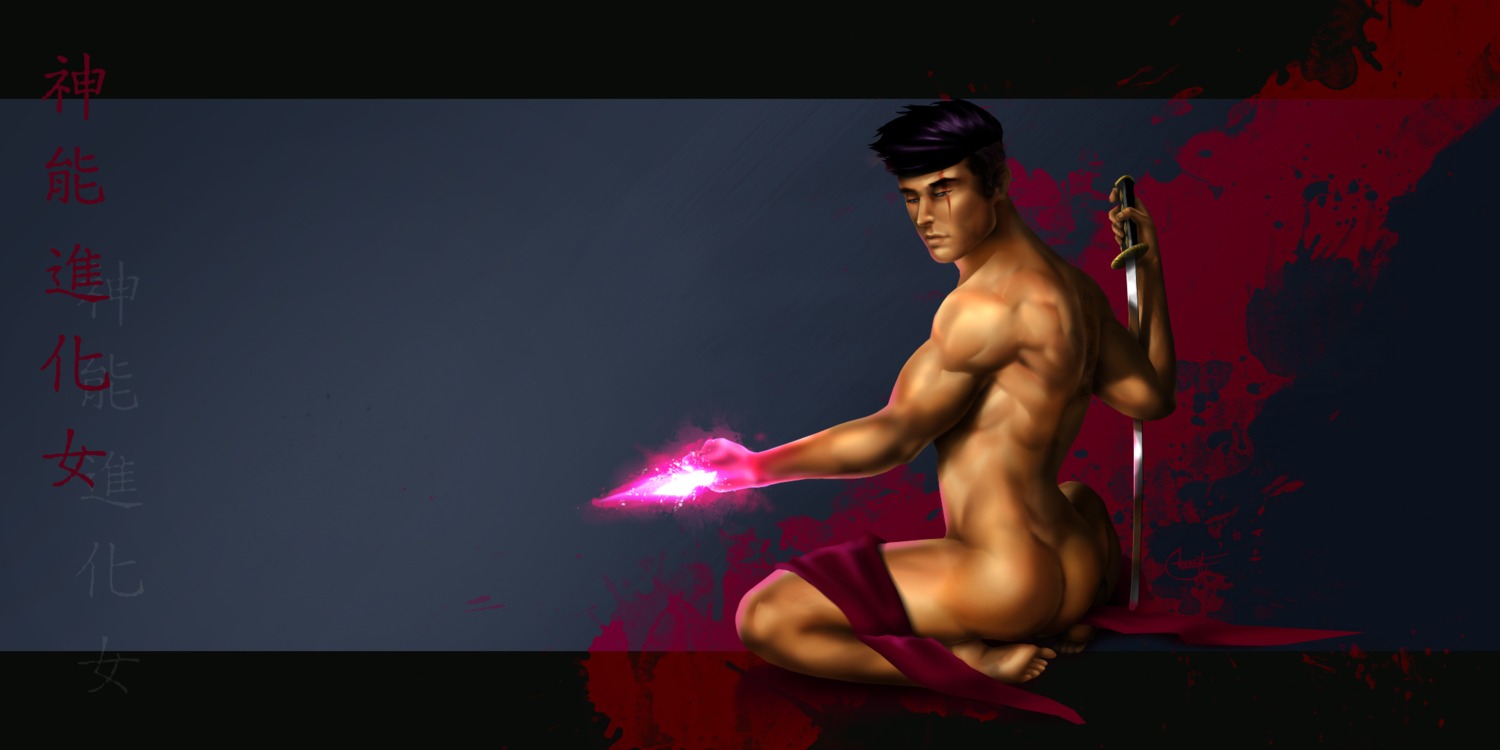 1boy male male_only marvel marvel_comics psylocke_(kwannon) rule34 rule_63 solo straight_hair x-men