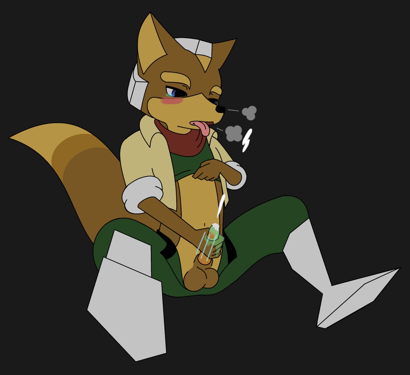 anthro canine cum cumshot fox fox_mccloud male male_only masturbation precum rule34 star_fox