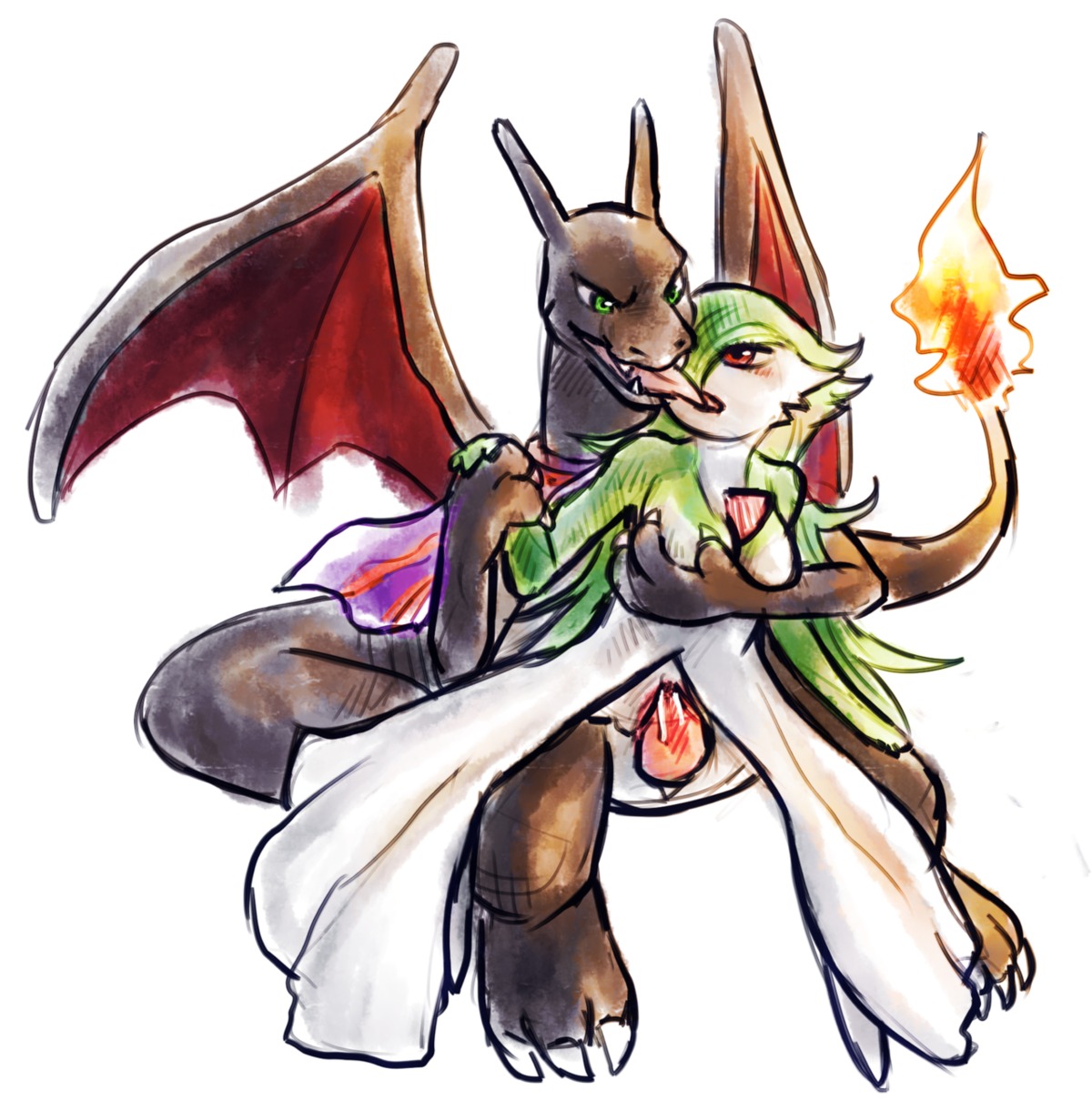 1girls 2012 anthro blush breasts charizard dragon extreme_french_kiss female female_gardevoir female_pokemon femsub fire gardevoir green_eyes haychel male male/female male_pokemon male_pokemon/female_pokemon maledom nintendo penetration penis plain_background pok&eacute;mon_(species) pokemon pokemon_(species) pokemon_rse pussy red_eyes rule34 scarf sex shiny_charizard shiny_pokemon straight tongue tongue_in_mouth vaginal_penetration white_background wings