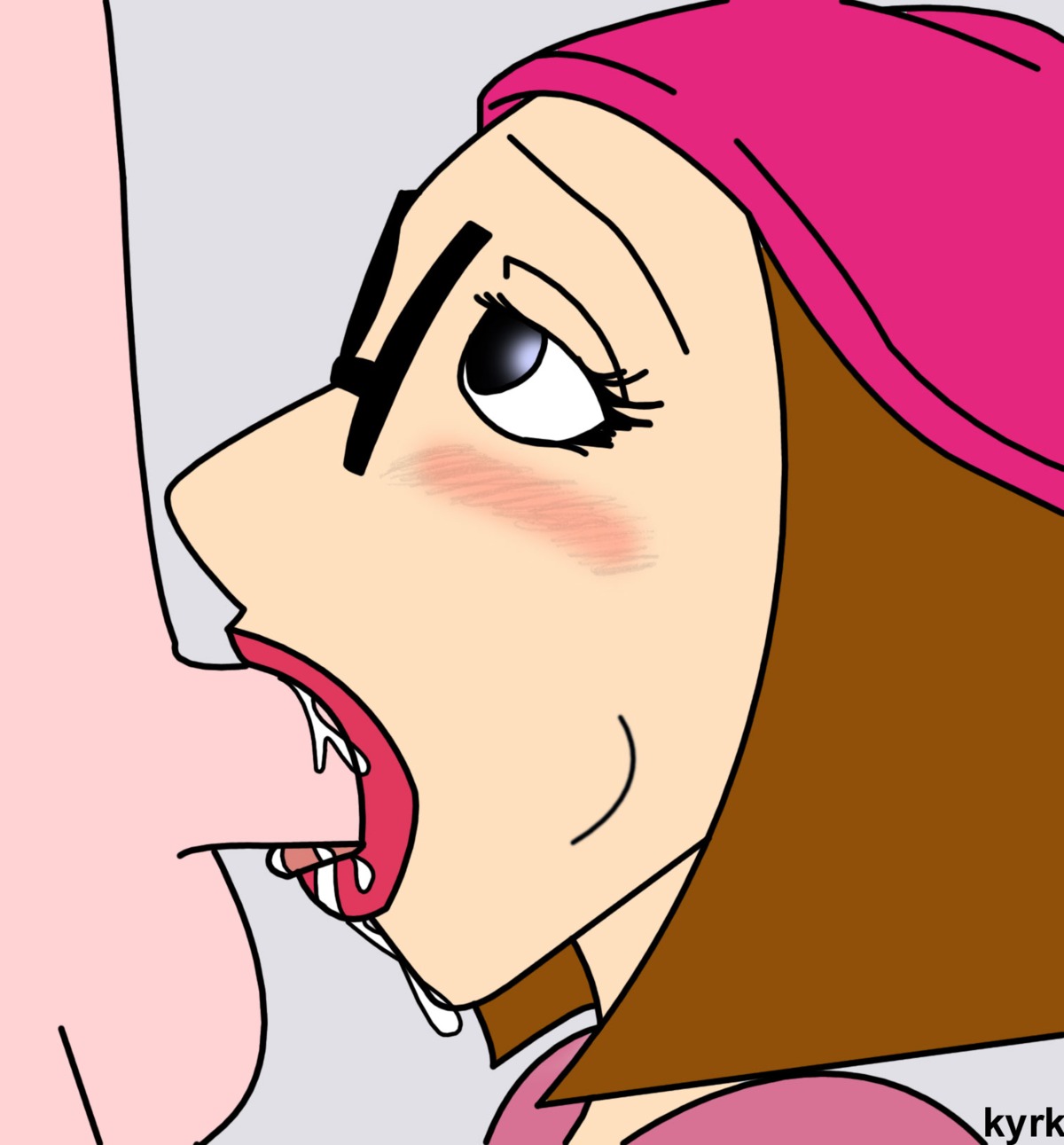 1boy 1girls 2d close-up crocface cum cum_in_mouth cum_inside erect_penis erection face_focus family_guy fellatio female female_focus female_penetrated human kyrk male male_penetrating male_penetrating_female meg_griffin oral penetration penis rule34 straight tagme unseen_male_face