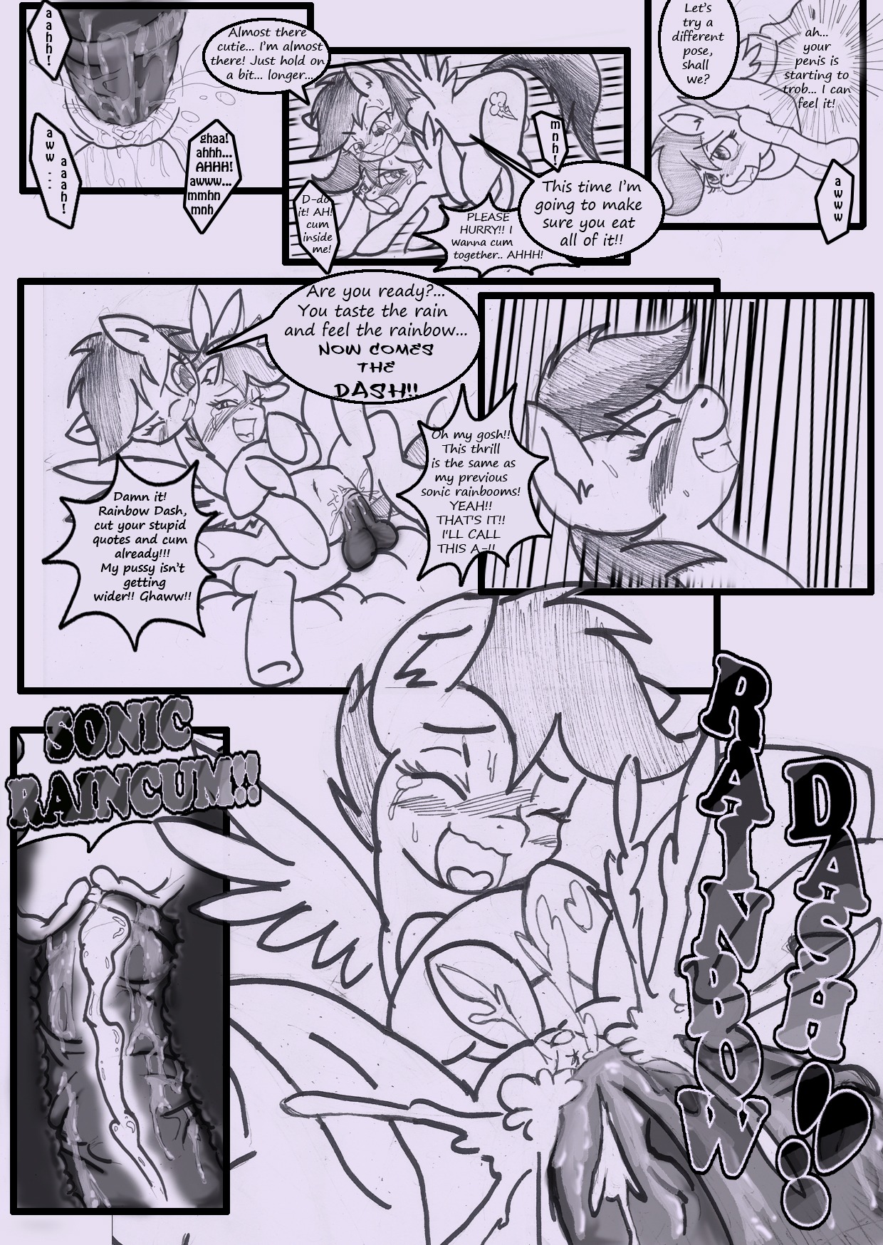 2013 anibaruthecat animal_genitalia animal_penis balls black_and_white blush bodily_fluids comic cum cum_in_vagina cum_inside cutie_mark dialogue duo e621 english_text equid equine equine_genitalia equine_penis erection eyes_closed feathered_wings feathers female female_penetrated feral friendship_is_magic genital_fluids genitals gynomorph gynomorph/female gynomorph_penetrating gynomorph_penetrating_female hair half-closed_eyes hasbro hi_res internal intersex intersex/female intersex_penetrating intersex_penetrating_female mammal monochrome my_little_pony mythological_creature mythological_equine mythology narrowed_eyes nude one_eye_closed open_mouth pegasus penetration penile penile_penetration penis penis_in_vagina rainbow_dash_(mlp) scootaloo_(mlp) sex sketch sweat text traditional_media_(artwork) uterus vaginal vaginal_canal vaginal_penetration wings young young_feral