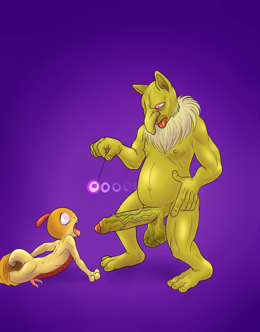 2014 2_penises animal_genitalia animal_penis anthro bald big_nose clothing duo e621 erection foreskin fur generation_1_pokemon generation_5_pokemon genitals half-closed_eyes hemipenes humanoid humanoid_genitalia humanoid_penis hypno_(pokemon) hypnosis larger_male looking_down looking_up male male/male mind_control monsterblender multi_genitalia multi_penis narrowed_eyes navel nintendo nipples nude on_ground open_mouth partially_retracted_foreskin penis pokemon pokemon_(species) scraggy size_difference slightly_chubby smaller_male standing teeth tongue tongue_out undressing vein veiny_penis