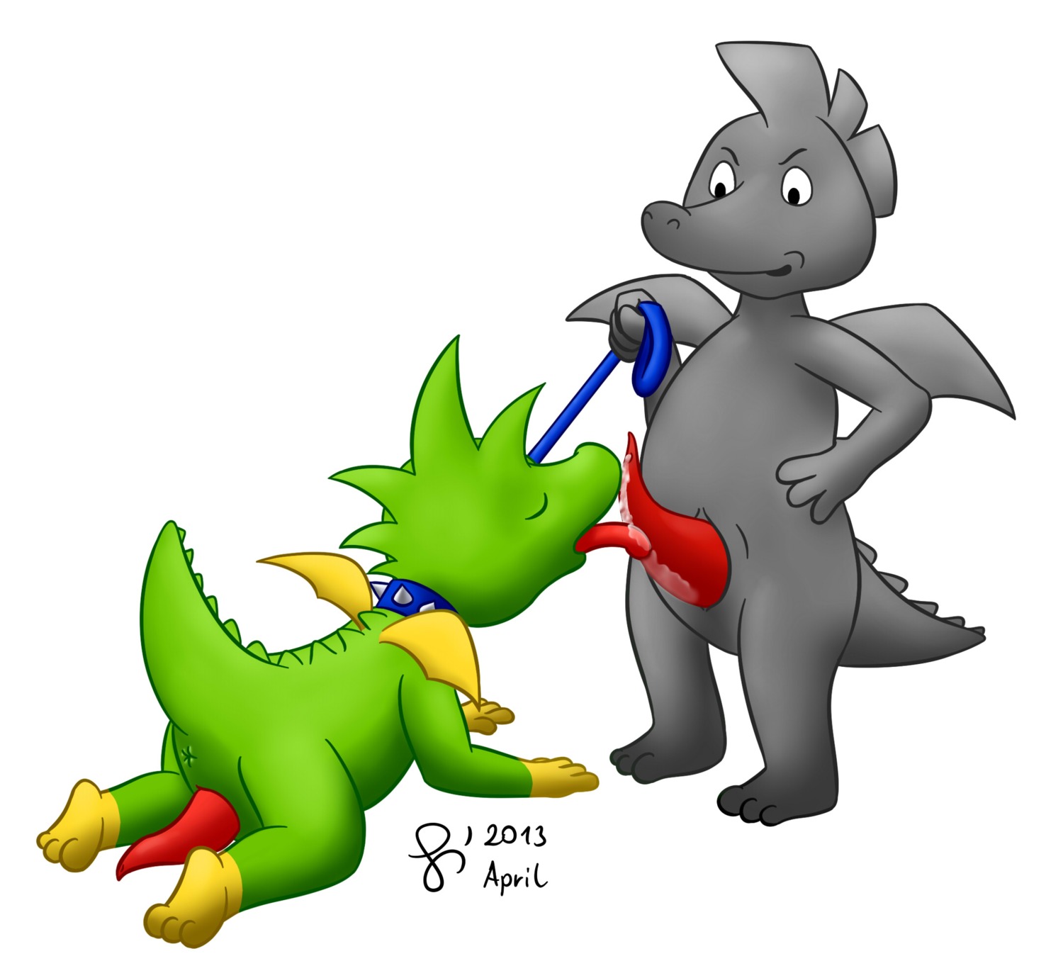 2013 all_fours anus butt collar dominant dominant_male dragon duo e621 erection father_(lore) father_and_child_(lore) father_and_son_(lore) fellatio forced genitals green_body green_scales grey_body grey_scales hi_res incest_(lore) leash licking male male/male male_penetrated male_penetrating male_penetrating_male mythological_creature mythological_scalie mythology oral parent_(lore) parent_and_child_(lore) parent_and_son_(lore) penetration penile penis penis_backwards penis_lick raised_tail scales scalie sen_grisane_(artist) sex simple_background smile smirk son_(lore) submissive submissive_male tabaluga tabaluga_(series) tail tapering_penis tongue tongue_out tyrion_(tabaluga) white_background