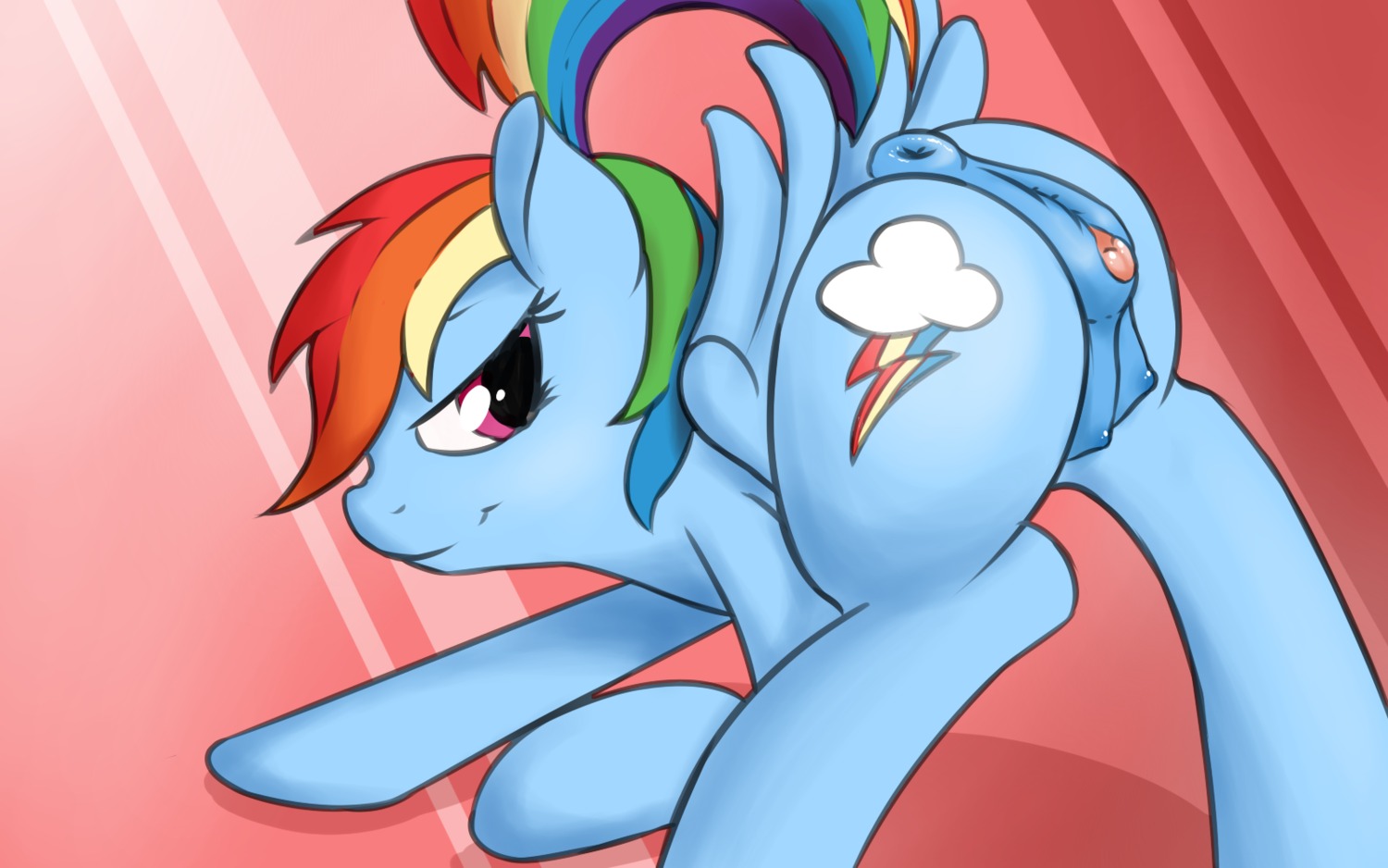 16:10 2014 anatomically_correct anatomically_correct_genitalia anatomically_correct_vulva animal_genitalia animal_vulva anus blue_body blue_feathers blue_fur butt clitoral_winking clitoris cutie_mark digital_media_(artwork) e621 equid equine equine_genitalia equine_vulva fearingfun feathered_wings feathers female feral friendship_is_magic fur genitals hair hasbro hi_res mammal multicolored_hair multicolored_tail my_little_pony mythological_creature mythological_equine mythology pegasus presenting presenting_hindquarters puffy_anus purple_eyes rainbow_dash_(mlp) rainbow_hair rainbow_tail simple_background solo tail teats vulva widescreen wings