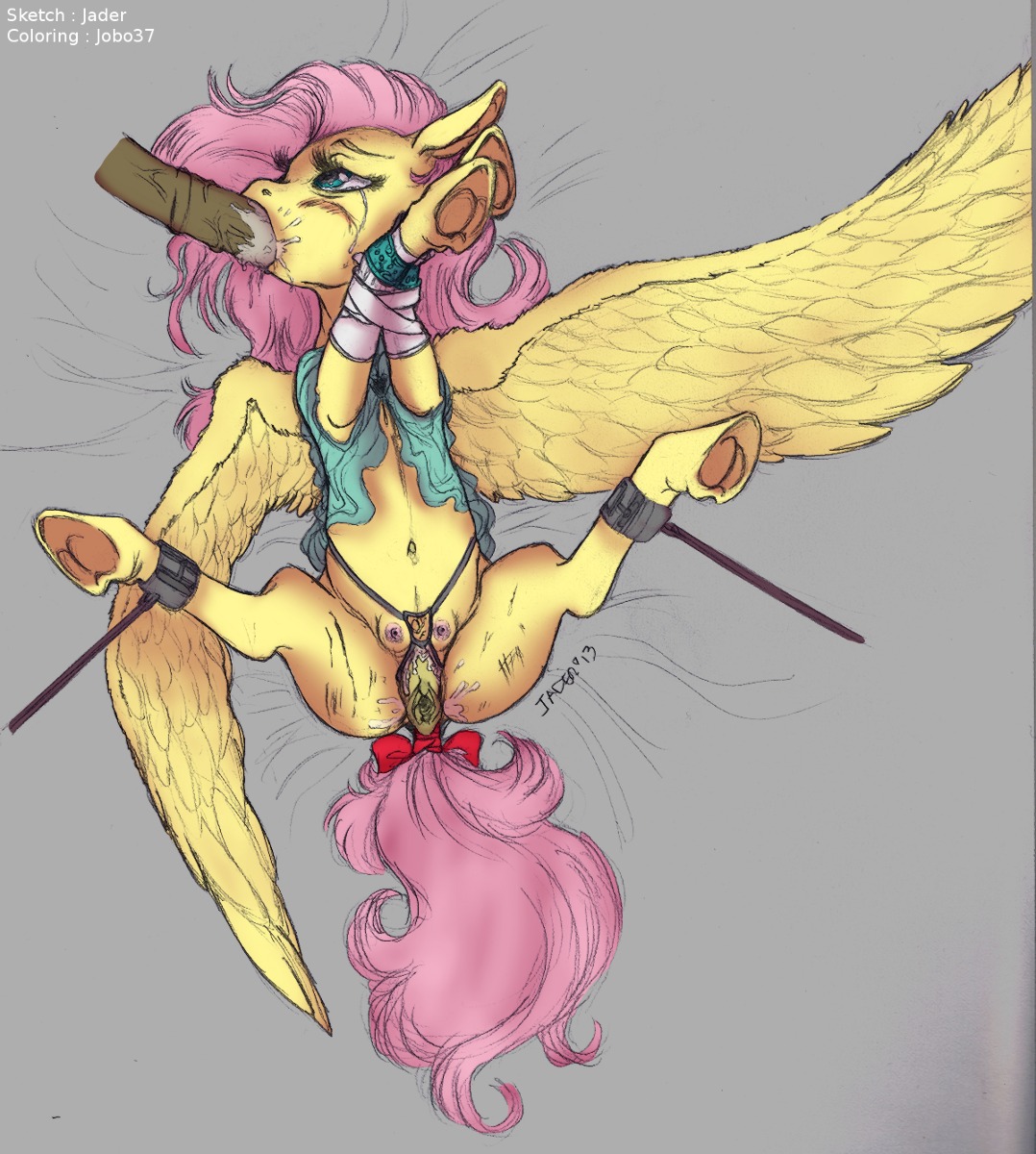 2013 anatomically_correct anatomically_correct_genitalia anatomically_correct_vulva animal_genitalia animal_penis animal_vulva anus bdsm bodily_fluids bound crying cum disembodied_penis duo e621 equid equine equine_genitalia equine_penis equine_vulva erection feathered_wings feathers fellatio female female_penetrated female_raped feral fluttershy_(mlp) forced friendship_is_magic genital_fluids genitals hair hasbro hi_res jader jobo37 lying male male/female male_penetrating male_penetrating_female male_rape male_raping_female mammal my_little_pony mythological_creature mythological_equine mythology nude on_back oral oral_penetration pegasus penetration penile penis quadruped rape sex signature simple_background spread_legs spread_vulva spreading tail tears teats vaginal vaginal_fluids vulva wings yellow_body yellow_feathers