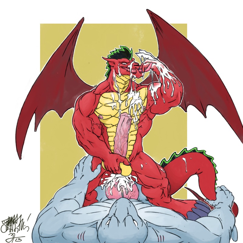 1:1 2_penises american_dragon:_jake_long anal anal_penetration animal_genitalia animal_penis anthro aquatic athletic ball_fondling balls biceps big_muscles big_penis blue_body blue_skin bodily_fluids cowgirl_position cum cum_in_ass cum_in_mouth cum_inside cum_on_arm cum_on_chest cum_on_face cum_on_hand cum_on_own_face cum_on_own_tongue cum_on_penis cum_on_self cum_on_tail cum_on_tongue cum_string cum_taste cum_while_penetrated derrik_(testosterone) diphallism disney double_anal double_penetration dragon drinking drinking_cum dripping duo e621 ejaculation erection european_mythology excessive_cum excessive_genital_fluids fish flexing fondling from_front_position furry_(artist) genital_fluids genital_slit genitals gills hair horizontal_diphallism horn huge_muscles hyper jake_long knot leaking licking lying male male/male male_on_bottom male_on_top male_penetrated male_penetrating male_penetrating_male masturbation membrane_(anatomy) membranous_wings messy multi_genitalia multi_penis muscular muscular_male mythological_creature mythological_scalie mythology nipples non-mammal_balls nude on_back on_bottom on_top open_mouth orgasm pecs penetration penile penile_masturbation penis penis_size_difference red_body red_skin reptile scales scalie sex shark straddling tail testosterone_(artist) thick_penis tongue tongue_out vein western_dragon wings yellow_balls yellow_body yellow_skin
