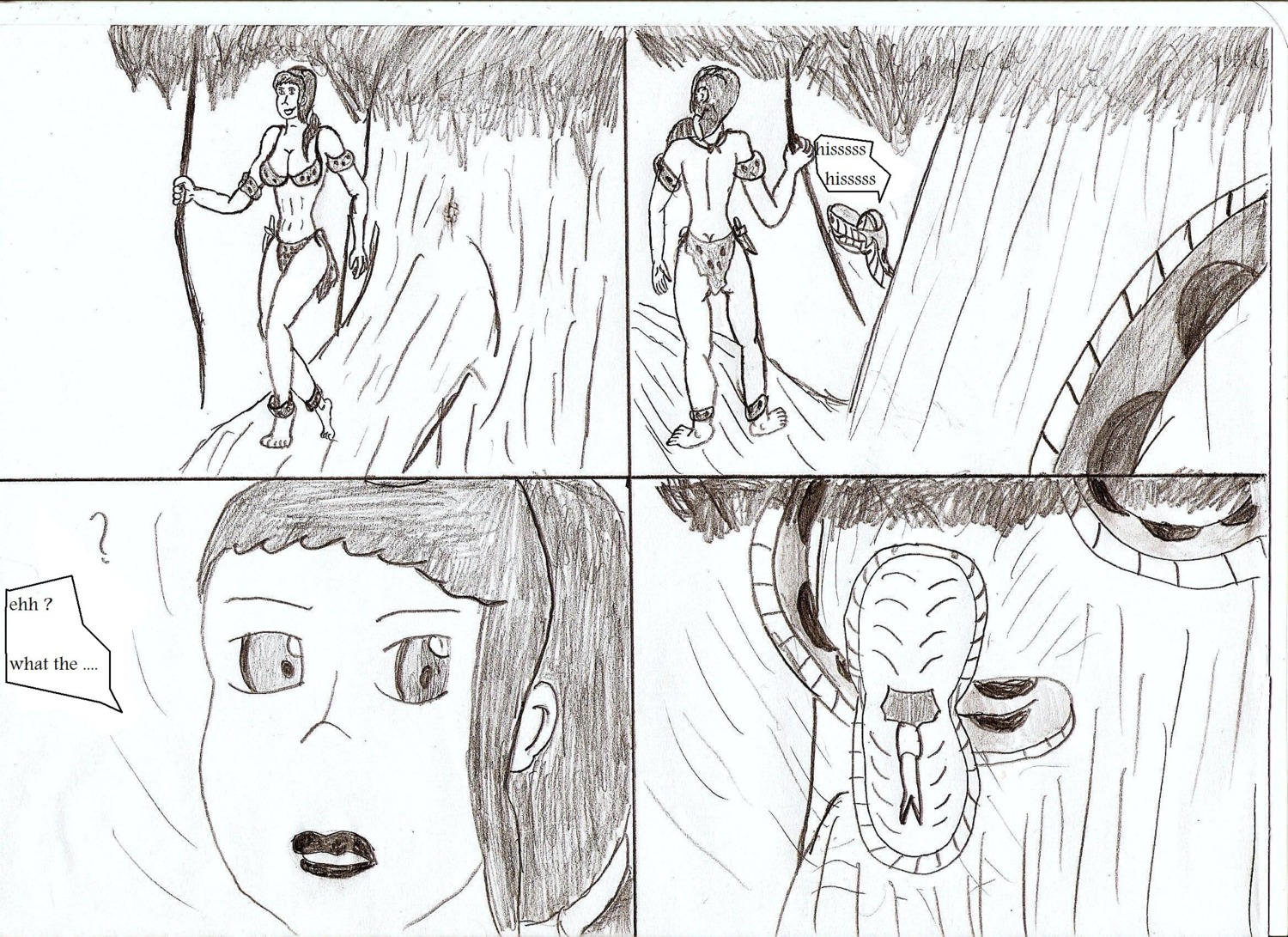 comic disney female jking kaa monochrome rule34 shanti sketch the_jungle_book