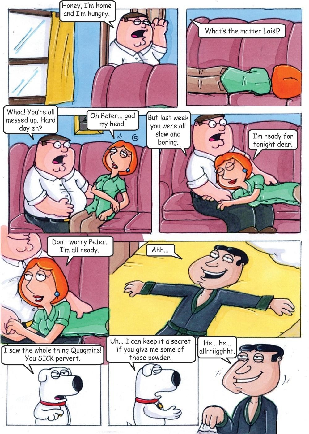 brian_griffin comic family_guy female glenn_quagmire human lois_griffin male peter_griffin rule34 straight