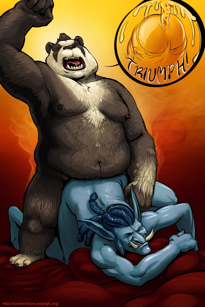 2014 all_fours anal anal_penetration anthro bear belly belly_rest black_body black_fur blizzard_entertainment blue_body blue_hair blue_skin bodily_fluids cum cum_in_ass cum_inside cumshot cureboltium digital_media_(artwork) doggystyle dreadlocks duo e621 ejaculation erection foreskin from_behind_position fur genital_fluids genitals glans hair hi_res humanoid humanoid_genitalia humanoid_penis internal interspecies male male/male male_penetrated male_penetrating male_penetrating_male mammal navel nipples orgasm overweight pandaren partially_retracted_foreskin penetration penis sex troll_(mythology) warcraft white_body white_fur