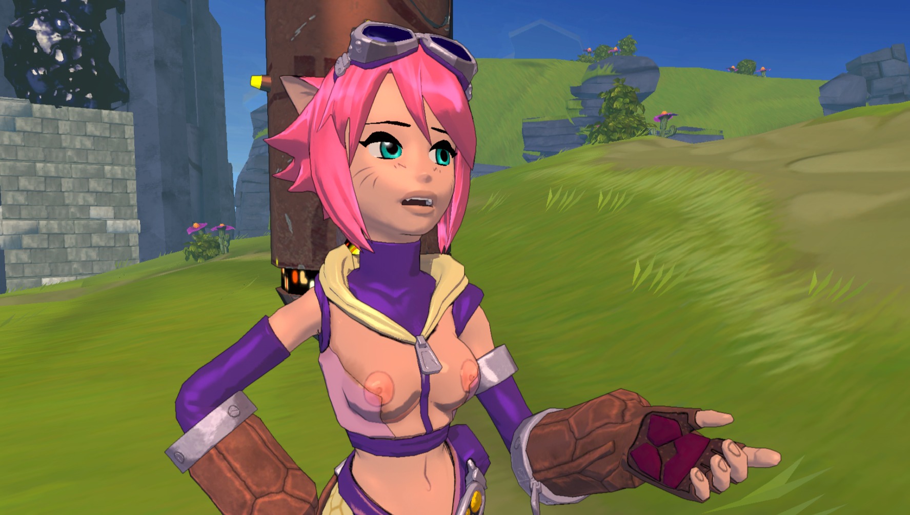 blade_kitten female kit_ballard pink_hair rule34 tagme
