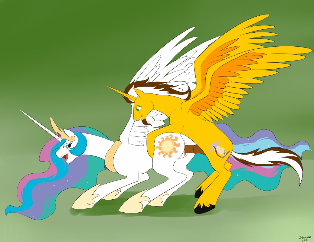 2012 beard brushstroke butt crown cutie_mark duo e621 equid equine erection facial_hair fan_character feathered_wings feathers female female_penetrated feral friendship_is_magic genitals green_eyes hair hasbro headgear horn male male/female male_penetrating male_penetrating_female mammal multicolored_hair my_little_pony mythological_creature mythological_equine mythology penetration penile penile_penetration penis penis_in_vagina princess_celestia_(mlp) purple_eyes quadruped sex siberwar signature tail vaginal vaginal_penetration vulva winged_unicorn wings