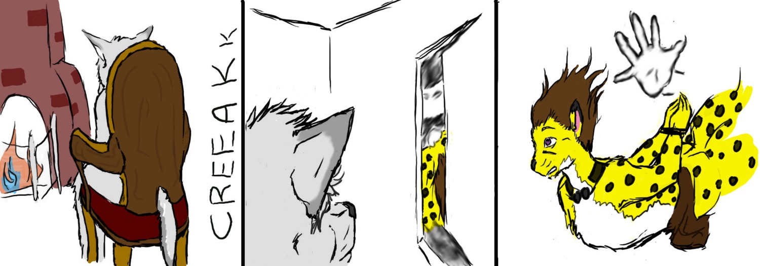 anthro bdsm bondage bound canid canine canis cheetah comic digital_media_(artwork) disembodied_hand duo_focus e621 felid feline forced group hi_res kibacheetah male mammal nayokoventila night_at_the_inn rape sex slave spots tail wolf