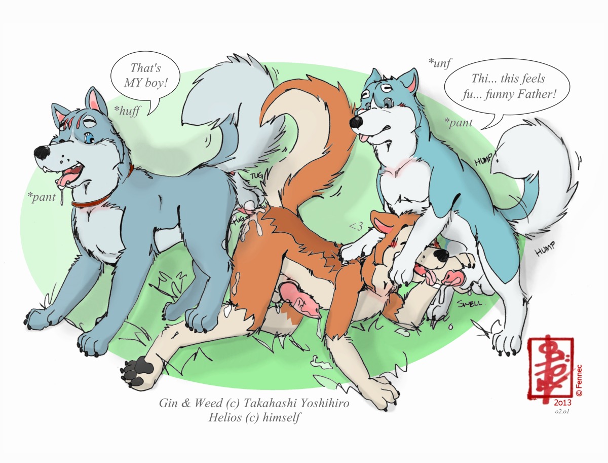 anal anal_knotting anal_orgasm anal_penetration animal_genitalia anthro anthro_on_feral anthro_penetrated ass_to_ass balls bestiality bodily_fluids canid canine canis cum cum_in_ass cum_in_mouth cum_inside cum_on_ground cum_while_penetrated dialogue domestic_dog e621 ejaculation english_text erection father_(lore) father_and_child_(lore) father_and_son_(lore) fellatio fennec_(artist) feral feral_on_feral feral_penetrating feral_penetrating_anthro genital_fluids genitals gin_(ginga) ginga_(series) group group_sex hands-free indirect_incest_(lore) knot knotting looking_pleasured male male/male male_penetrated male_penetrating male_penetrating_male mammal oral orgasm parent_(lore) parent_and_child_(lore) parent_and_son_(lore) penetration penile penile_penetration penis penis_in_ass sex simultaneous_orgasms son_(lore) spitroast text weed_(ginga)